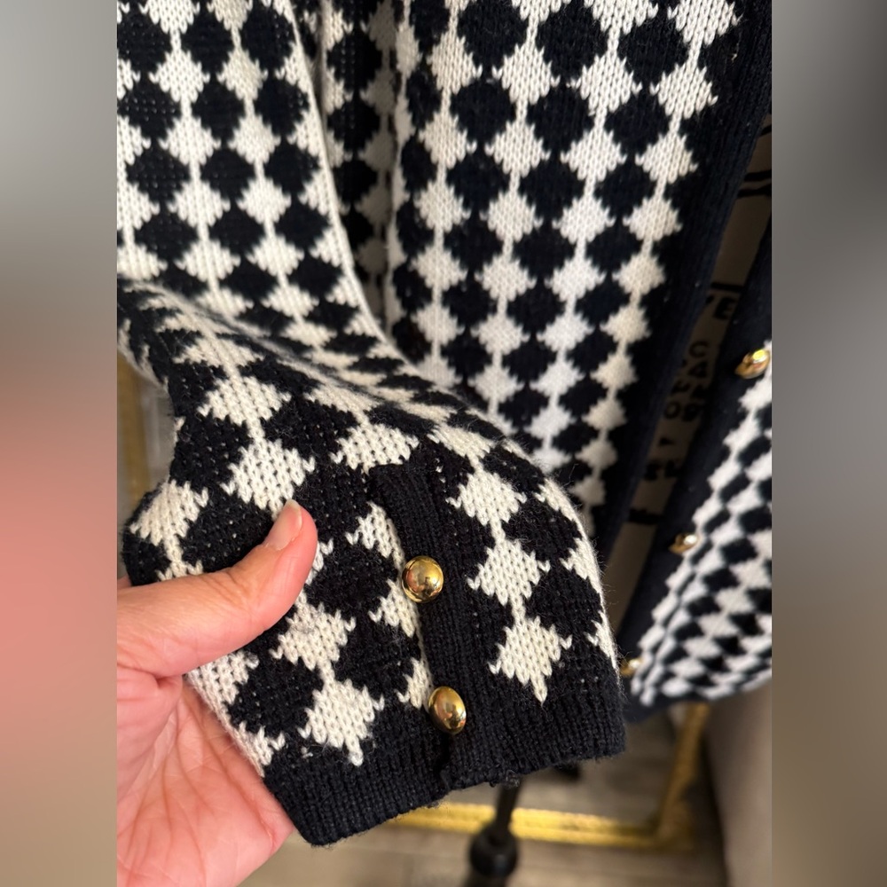 Black and White Patterned Blazer Potomac collection. - Picture 5 of 8